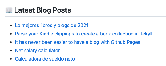 Github blog posts