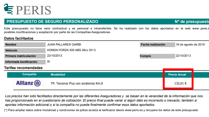 Captura presupuesto Peris